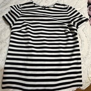 Michael Kors Black and White Striped Top